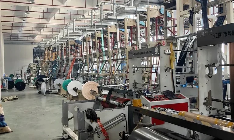 OKISS film extrusion lines with black roll stock