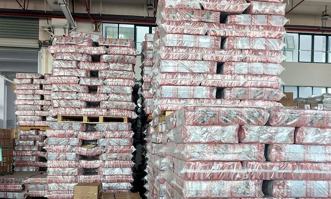 OKISS real finished goods pallets and stock