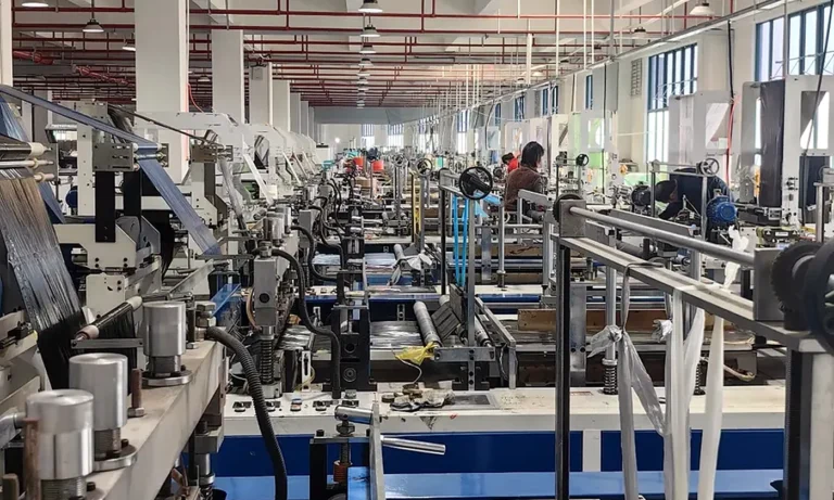 OKISS trash bag production line wide view