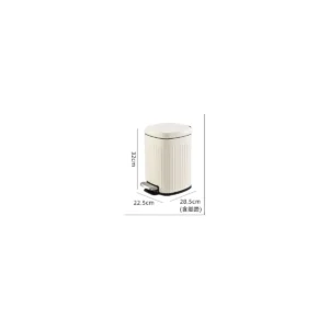 OKISS Square-Round Stainless Steel Step Trash Can - 10L (TBF-16) product image